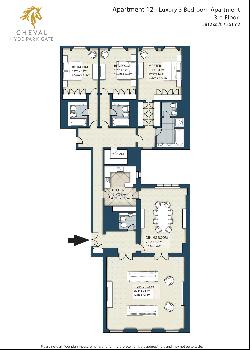 Luxury three-bedroom apartment in Kensington