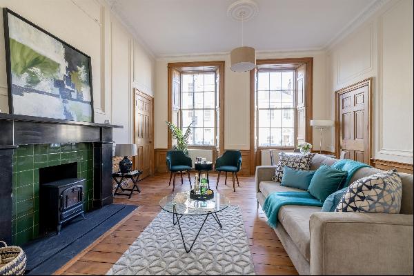 An impressive ground floor New Town flat within a stone's throw of Queen Street Gardens.