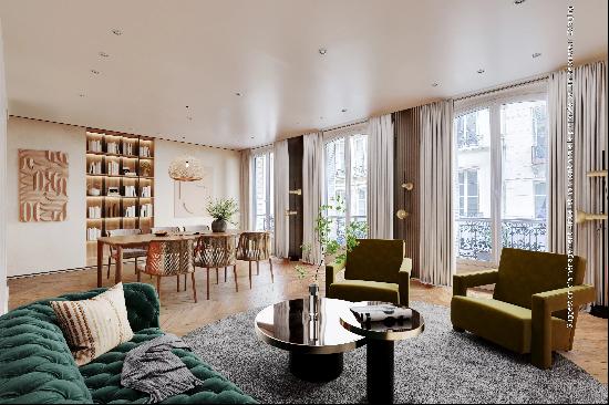 Paris 4th District - A bright and elegant pied a terre