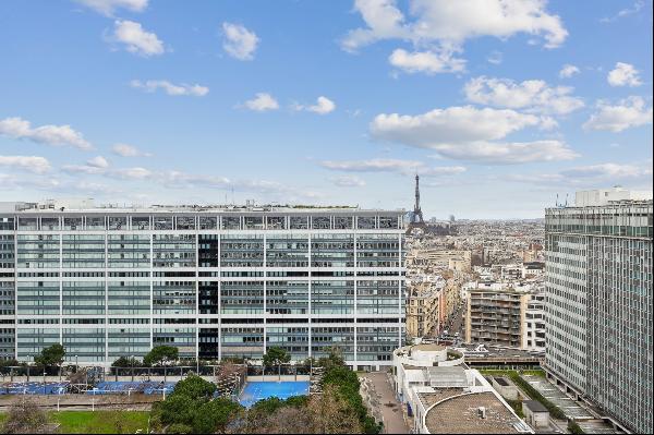 Paris 14 / Montparnasse. 4 pièces 3 chambres au 17ème et dernier étage