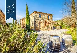 Wonderful Tuscan farmstead producing Chianti wine and extra-virgin olive oil for sale in S