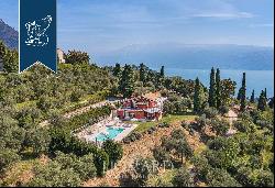 Four luxury villas for sale in a 2-hectare park with an olive grove and panoramic pool in 