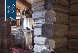 Elegant mountain chalet with a panoramic view, a garden and a sauna for sale in Champoluc