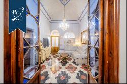 Luxury villa adorned with fine Art-Nouveau finishes and original frescoes for sale in Tusc