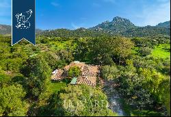 Villa with a pool and a big planted park for sale in the leafy Costa Smeralda