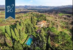 Charming Tuscan luxury estate with a panoramic view of Mugello for sale