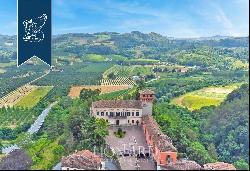 Ancient castle in a Neomedieval stule in the heart of a picturesque town near Asti