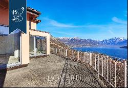 Wonderful recently built estate with big panoramic windows for sale in Pianello del Lario