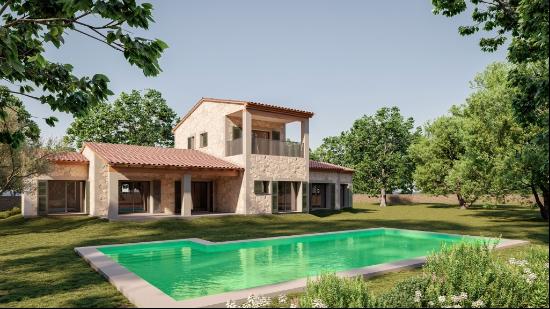 Beautiful new built rustic finca with pool for sale in Campos, M, Campos 07630