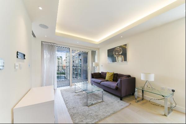 A one bedroom manhattan style apartment to let in Woodford House, SW6.