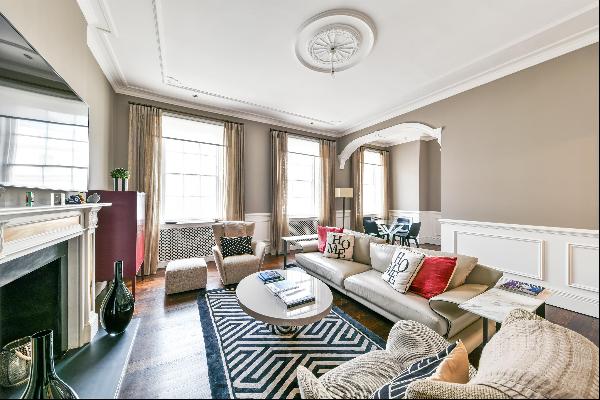 A two-bedroom apartment on Eaton Place for sale in Belgravia.