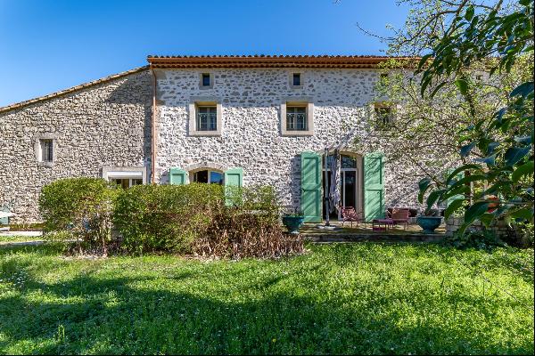 Unusual 350 village farmhouse with enclosed garden and swimming pool at the Gard/ Hérault 