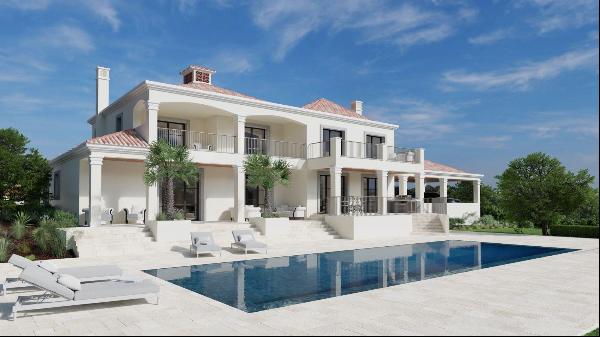 Outstanding, classic-style 5-bedroom villa under construction in Almancil, Algarve.