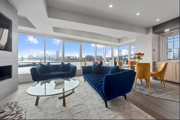 Welcome home to the serenity and elegance of the Williamsburg waterfront. This fully-furni