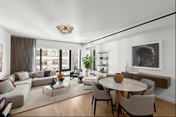 Residence 9D at 200 East 21st Street is a stunning 1,464 square foot 2-bedroom, 2.5-bath s