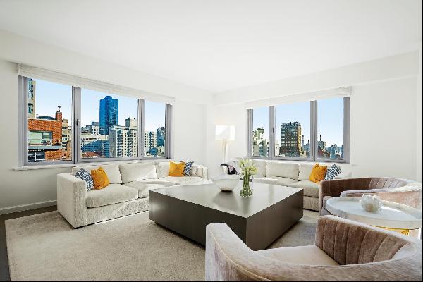 Sweeping views and unparalleled light illuminate this turnkey condominium home in prime Le