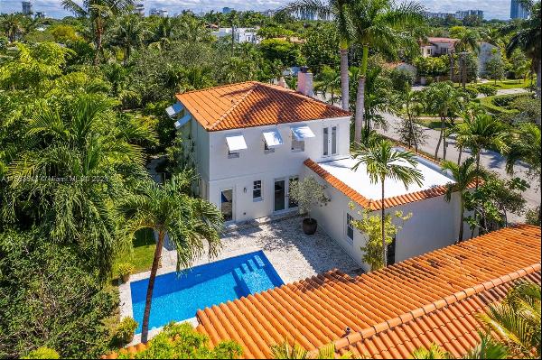 Beautifully restored Mediterranean pool home w/ guest cottage on quiet corner lot in Miami