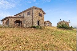 Panoramic stone farmhouse with olive groves and sea views