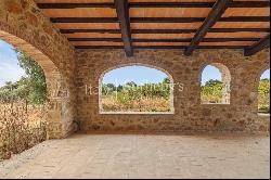 Panoramic stone farmhouse with olive groves and sea views