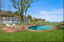 2.5 Acre Sag Harbor Waterfront with Private Beach & Pool