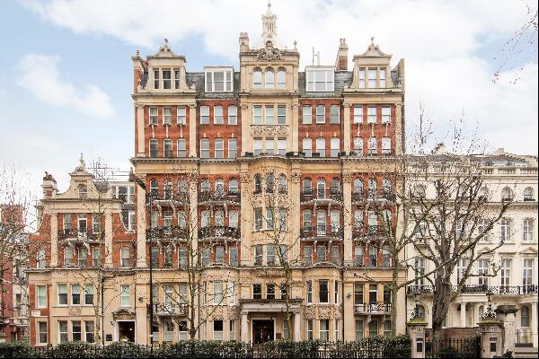 A grand four-bedroom duplex apartment with 24-hour porter for sale in Rutland Court, SW7.