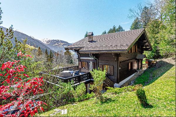 Beautiful chalet nestled in a green oasis with mountain views