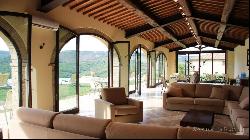 Glance of Towers Resort with villas and winery, San Gimignano-Tuscany