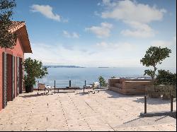 Théoule sur Mer 3 beds garden floor apartment-villa with panoramic sea view.