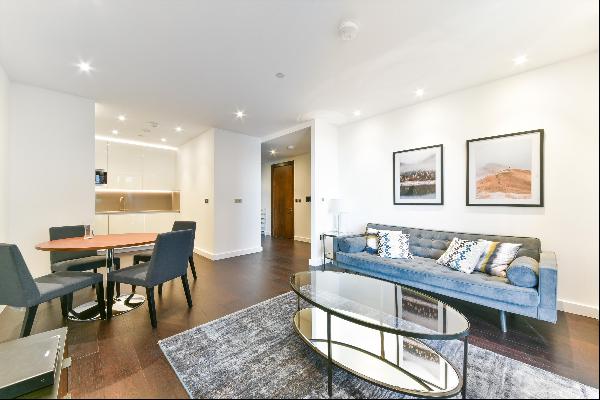 A spacious apartment in Glacier House on Charles Clowes Walk, Nine Elms SW11.