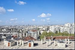 9th and top floor with 180° terrace overlooking Paris