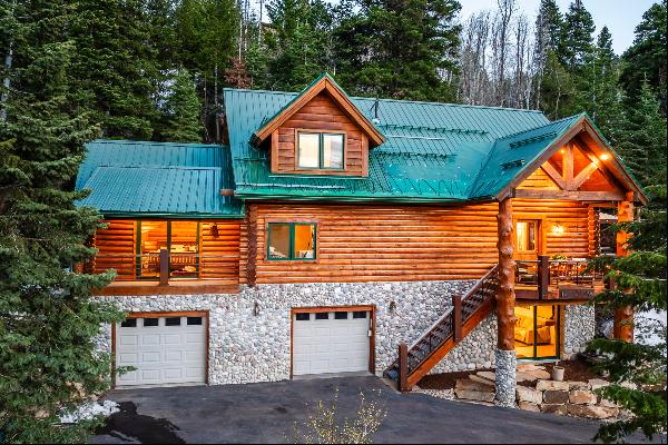 Enchanting Custom Log Home on Secluded Wooded Lot near Toll Canyon Trailhead