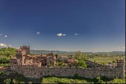 Historic castle at the foot of the Alps