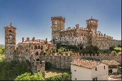 Historic castle at the foot of the Alps