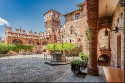 Historic castle at the foot of the Alps