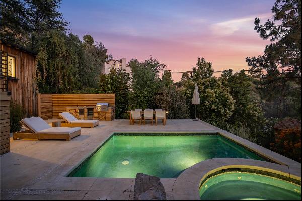 Situated in the heart of Topanga, this stunning 1940's home is a hidden gem on a spacious 