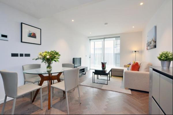 A luxury two bedroom apartment in Pearce House, Battersea, SW11, available to let through 