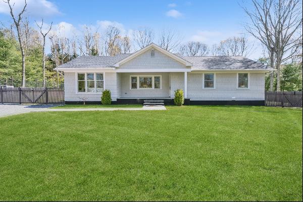 Welcome to your turnkey Sag Harbor home! Nestled on a serene lot, this pristine ranch offe