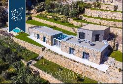 Exclusive luxury property with well-tended green lawns and panoramic pools for sale on the