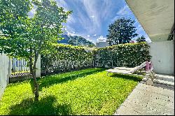 Collina d'Oro-Gentilino: elegant terraced villa with private garden for sale