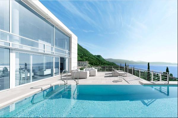 Lake view villa designed by architect Richard Meier