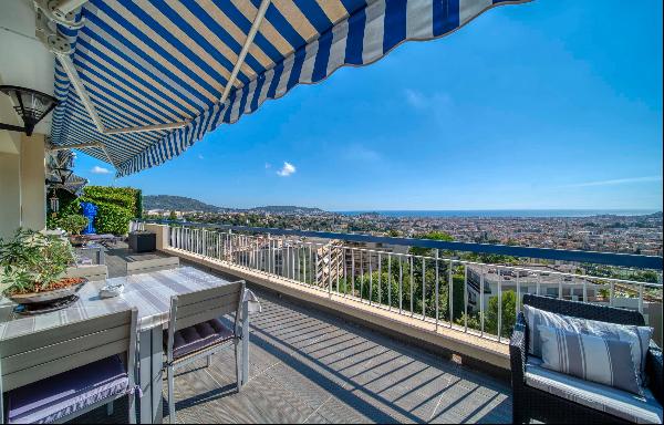 3 bedrooms penthouse with panoramic sea views in Nice Gairaut