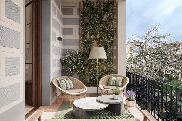 New apartment with private terrace in central Eixample