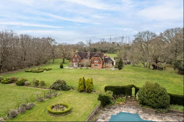 A modern country house, built in the traditional Sussex style, with sweeping south-facing 