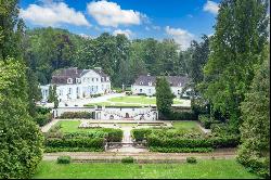 Burgundy. Magnificent Louis XVI château, park and ponds