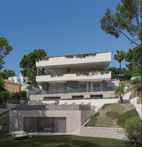 Villa under construction with sea views for sale in Costa den Bl, Calvia 07181