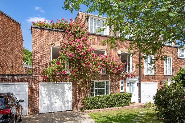 Available to let,  a four bedroom townhouse in Wimbledon with garage, roof terrace and gar