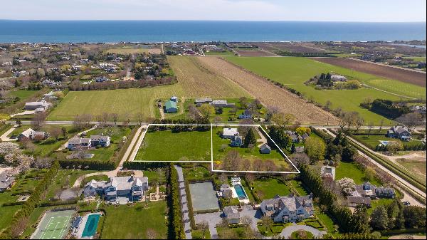 Nestled within the prestigious enclave of Sagaponack South, 480 Hedges Lane and 454 Hedges