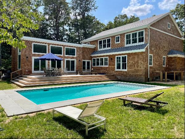 Sublime summer rental in the heart of Quogue Village. This just-finished, newly built home