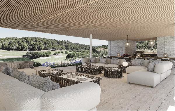 A stunning contemporary villa overlooking the golf course.