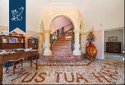 Late 19th-century noble villa with panoramic terraces over the sea for sale in the heart o